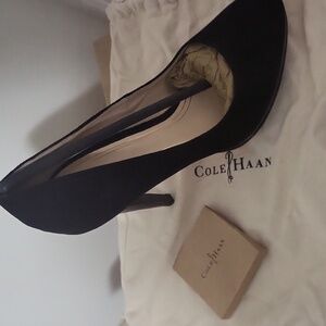 COLE HAAN Chelsea BLK suede high pumps